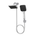 Ver imagem 2 de Chuveiro com Desviador de Parede Quadrado Flex 90x150mm Cromado Deca