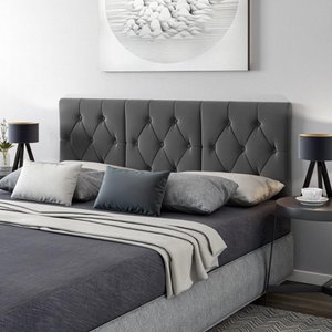 Cabeceira Suspensa Marca Bigsono Vitoria Grafite Casal 1.40 X 0,55 X 0,05