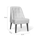 Ver imagem 6 de Kit 4 Cadeiras de Jantar Paris Suede Cinza Claro - Meular Decor