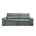Ver imagem 2 de Sofa Retratil Reclinavel 2 Lugares 2,40 Vitória Veludo Cinza Lansofbr