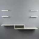 Ver imagem 3 de Rack TV Nicho Suspenso 110cm MDP Moderno Branco Mercado Das Prateleiras