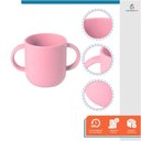 Ver imagem 5 de Copo Infantil de Treinamento com Alça Bebê Silicone 150ml Rosa