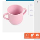 Ver imagem 4 de Copo Infantil de Treinamento com Alça Bebê Silicone 150ml Rosa