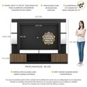 Ver imagem 3 de Estante com Suporte Tv 65" Prateleiras C/ Espelho Oslo Multimóveis V3385