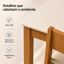 Ver imagem 4 de Conjunto Mesa Íris com 4 Cadeiras em 100% MDF Alto Relevo e Tampo Fitado - Bagum Bege/Cinamomo Off