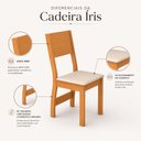 Ver imagem 5 de Conjunto Mesa Íris com 4 Cadeiras em 100% MDF Alto Relevo e Tampo Fitado - Bagum Bege/Cinamomo Off