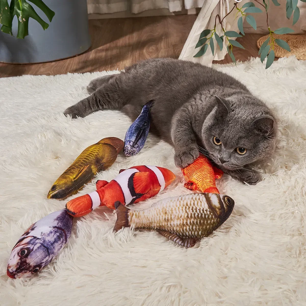 Brinquedo para Gatos 30cm Snel Pets Animal: Peixe Palhaço - 10