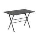 Ver imagem 4 de Conjunto de Mesa Tubular 100x60cm Tampo em Ardósia com 4 Cadeiras Lívia Prata/Preto/Martelado