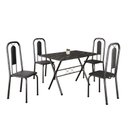 Ver imagem 2 de Conjunto de Mesa Tubular 100x60cm Tampo em Ardósia com 4 Cadeiras Lívia