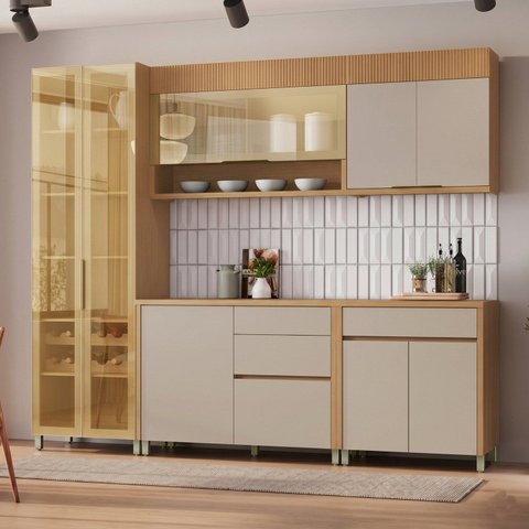 Cozinha 5 Peças 8 Portas 100% MDF Mista