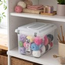 Ver imagem 2 de Caixa Organizadora com Tampa Top Stock Sanremo 16,7L Plástico Transparente Empilhável