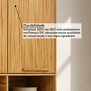 Ver imagem 5 de Armário Aéreo Cozinha 80 cm Trebbiano 2 Portas 1 Prateleira 100% MDF Amêndoa - Rio Doce