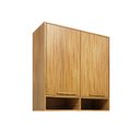 Ver imagem 2 de Armário Aéreo Cozinha 80 cm Trebbiano 2 Portas 1 Prateleira 100% MDF Amêndoa - Rio Doce