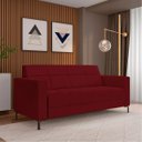 Ver imagem 2 de Sofá Living Decorativo Houston 2 Lugares 200cm Pés em Metal Veludo Bordô G33 - Gran Belo