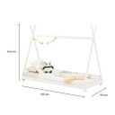 Ver imagem 4 de Cama Montessoriana Madeira Cabana com Estrado Elin Branco Idimex