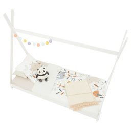 Cama Montessoriana Madeira Cabana com Estrado Elin Branco Idimex - 7
