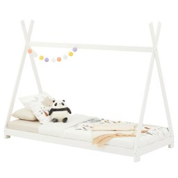 Cama Montessoriana Madeira Cabana com Estrado Elin Branco Idimex - 5