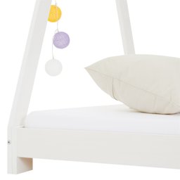 Cama Montessoriana Madeira Cabana com Estrado Elin Branco Idimex - 9