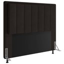 Ver imagem 1 de Cabeceira Cama Box King Veneza 195 Cm Suede Mv Estofados Marrom