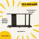 Ver imagem 3 de Mesa Lateral Sofá Mesinha de Apoio Canto Decoração Minimalista Preto
