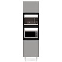 Ver imagem 5 de Paneleiro Cozinha Torre Quente 56cm Colorado Preto/cinza - Lumil Móveis