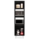 Ver imagem 3 de Paneleiro Cozinha Torre Quente 56cm Colorado Preto/cinza - Lumil Móveis