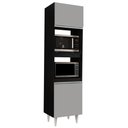 Ver imagem 1 de Paneleiro Cozinha Torre Quente 56cm Colorado Preto/cinza - Lumil Móveis