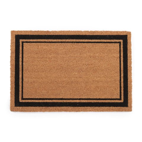 Tapete de Entrada Fibra de Coco 50cm X 75cm Moldura Kapazi