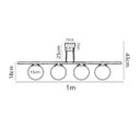 Ver imagem 4 de Plafon Jabuticaba Champanhe P/ Sala de Estar Mesa Bancada Quarto Arevo Iluminação VIDRO ÂMBAR