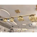 Ver imagem 2 de Plafon Jabuticaba Champanhe P/ Sala de Estar Mesa Bancada Quarto Arevo Iluminação VIDRO ÂMBAR