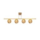 Ver imagem 1 de Plafon Jabuticaba Champanhe P/ Sala de Estar Mesa Bancada Quarto Arevo Iluminação VIDRO ÂMBAR