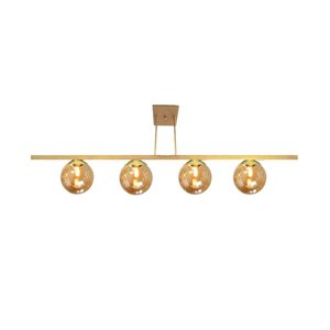 Plafon Jabuticaba Champanhe P/ Sala de Estar Mesa Bancada Quarto Arevo Iluminação VIDRO ÂMBAR