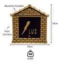 Ver imagem 2 de Visor Leitura Luz Colonial Ouro Alumínio Fundido 19x19cm