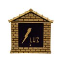 Ver imagem 1 de Visor Leitura Luz Colonial Ouro Alumínio Fundido 19x19cm