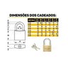 Cadeado Pado Dourado com 2 Chaves Lt-50mm - 5