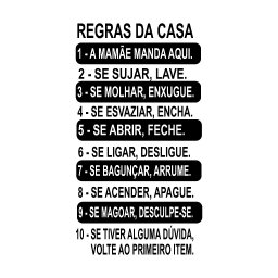 Adesivo de Parede Decorativo Frase Regras da Casa Numeradas - 3