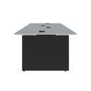 Ver imagem 5 de Mesa de Escritório Plataforma para 4 Pessoas 3,00m Cs Pre F5 Cor:cinza Sagrado com Preto