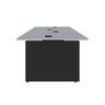 Mesa de Escritório Plataforma para 4 Pessoas 3,00m Cs Pre F5 Cor:cinza Sagrado com Preto - 5