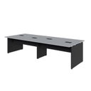 Ver imagem 6 de Mesa de Escritório Plataforma para 4 Pessoas 3,00m Cs Pre F5 Cor:cinza Sagrado com Preto