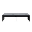 Ver imagem 4 de Mesa de Escritório Plataforma para 4 Pessoas 3,00m Cs Pre F5 Cor:cinza Sagrado com Preto