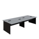 Ver imagem 2 de Mesa de Escritório Plataforma para 4 Pessoas 3,00m Cs Pre F5 Cor:cinza Sagrado com Preto