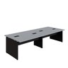 Mesa de Escritório Plataforma para 4 Pessoas 3,00m Cs Pre F5 Cor:cinza Sagrado com Preto - 2