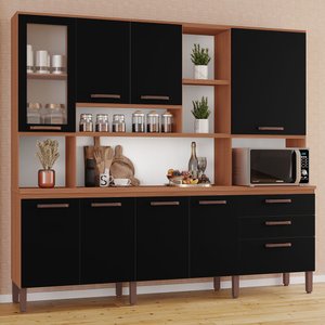 Armário de Cozinha Diana 100% Mdf Tuboarte 8 Portas e 3 Gavetas