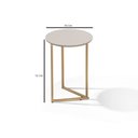 Ver imagem 6 de Conjunto de Mesa De Apoio Jade Sala Estar Pé de Aço Dourado