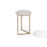 Conjunto de Mesa De Apoio Jade Sala Estar Pé de Aço Dourado - 5