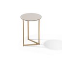 Ver imagem 5 de Conjunto de Mesa De Apoio Jade Sala Estar Pé de Aço Dourado