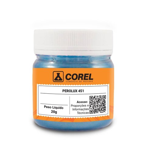 Pigmento Perolado Perolux 451 Azul Brilhante 20 G