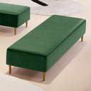 Ver imagem 2 de Puff Decorativo Sala de Estar Bali W01 Pés Palito 190x60cm Couríssimo Verde - Lyam Decor