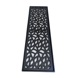 Grelha Quintal Garden 15x50 Aluminio Preto com Tela - 2