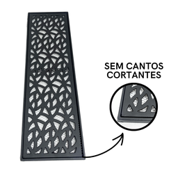 Grelha Quintal Garden 15x50 Aluminio Preto com Tela - 4